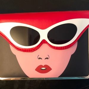 ADORABLE PURSE WITH FACE & SUNGLASSES NWT